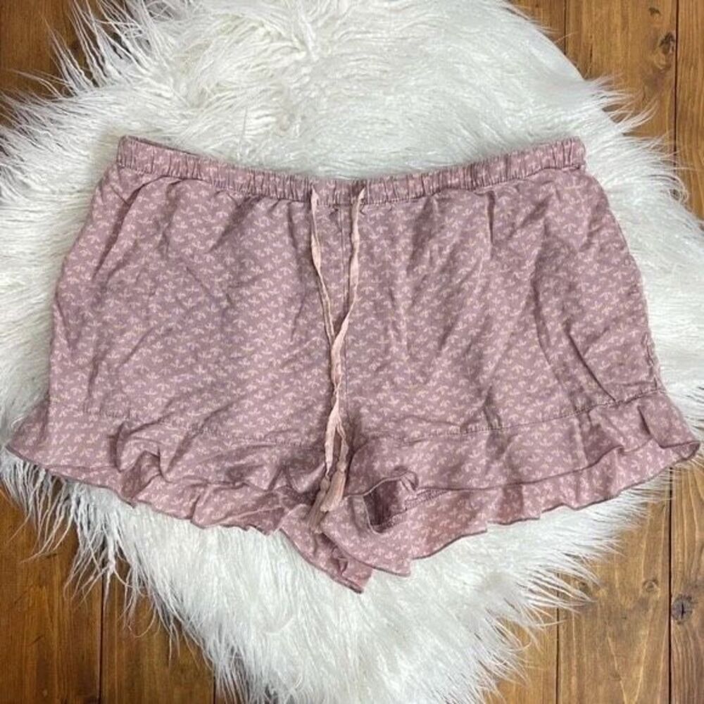 Gilligan & O’Malley pajama shorts size S pink calico print